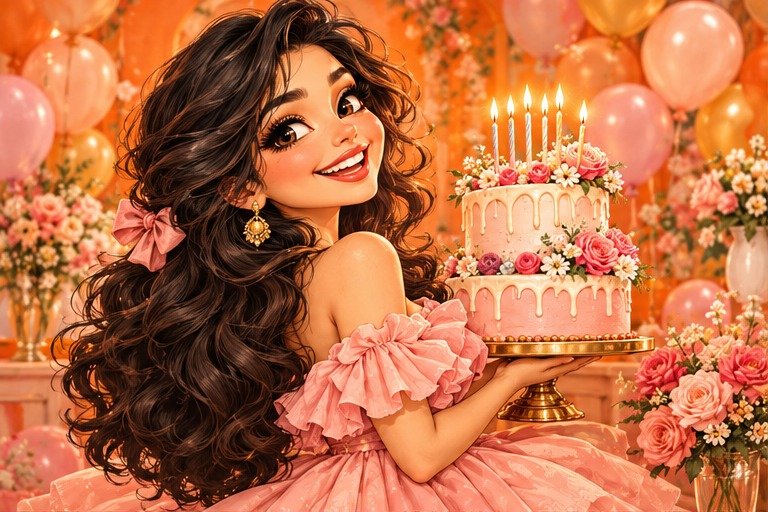 Personalized birthday portrait example