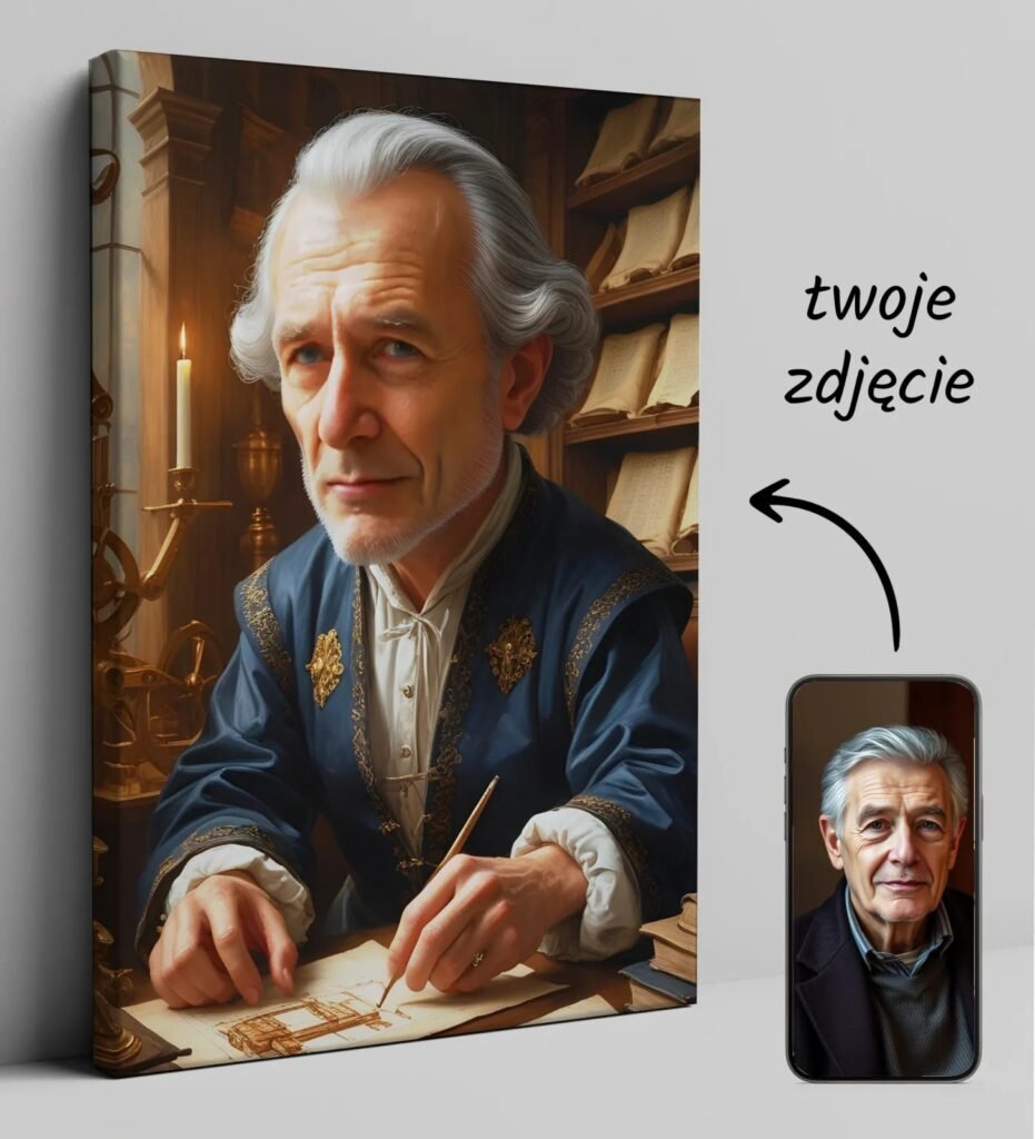 Inventor's Caricature in Leonardo's Da Vinci Style — design gallery image 1