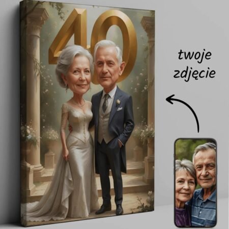 Caricature on the Anniversary of the Wedding with Photos — design gallery image 1