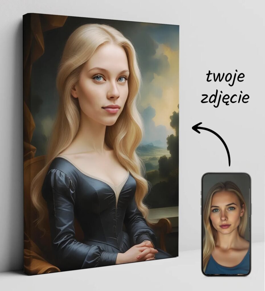 Mona Lisa style caricature inspired by Leonardo da Vinci — design gallery image 1