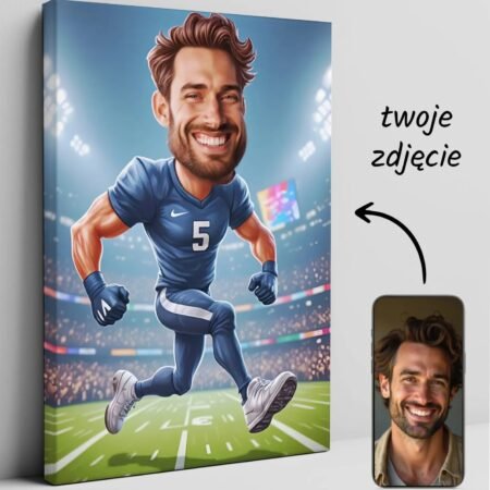 Athlete Caricature - Funny Gift — design gallery image 1