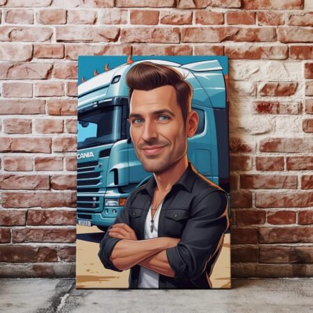 Caricature Driver Tira - Gift idea — design gallery image 1