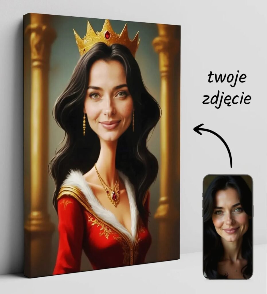 Royal Portrait of the Queen with Pictures in the Painting Style — design gallery image 1