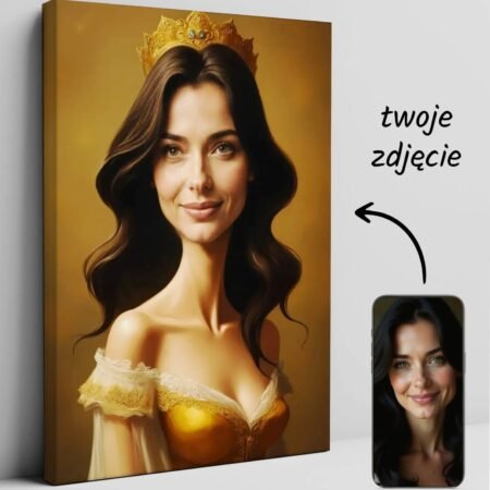 Caricature of the Queen in the Classical Style Portrait with photos — design gallery image 1