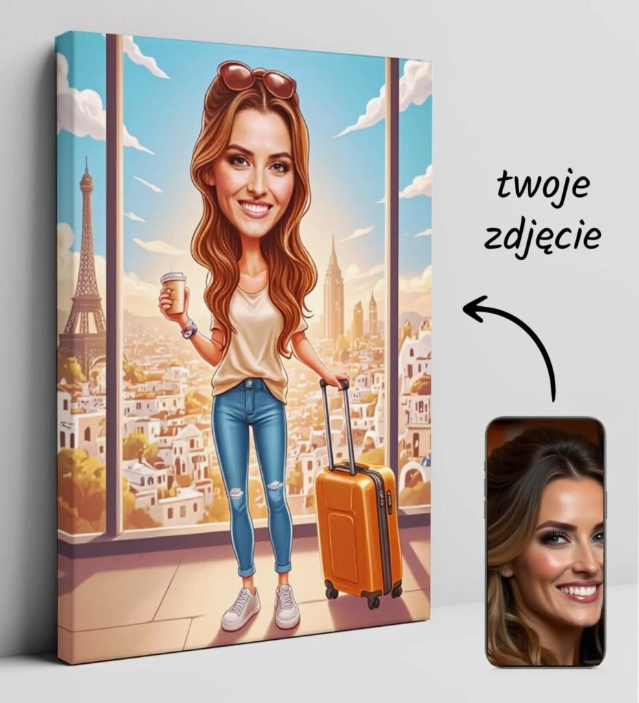Female Caricature as a Traveller — design gallery image 1