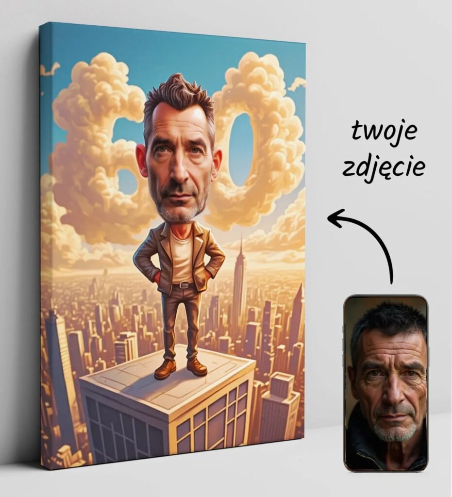 Caricature for birthdays for a guy with a number — design gallery image 1