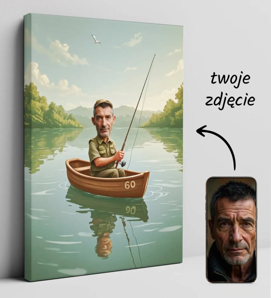 Gift for a fisherman for his birthday - caricature — design gallery image 1