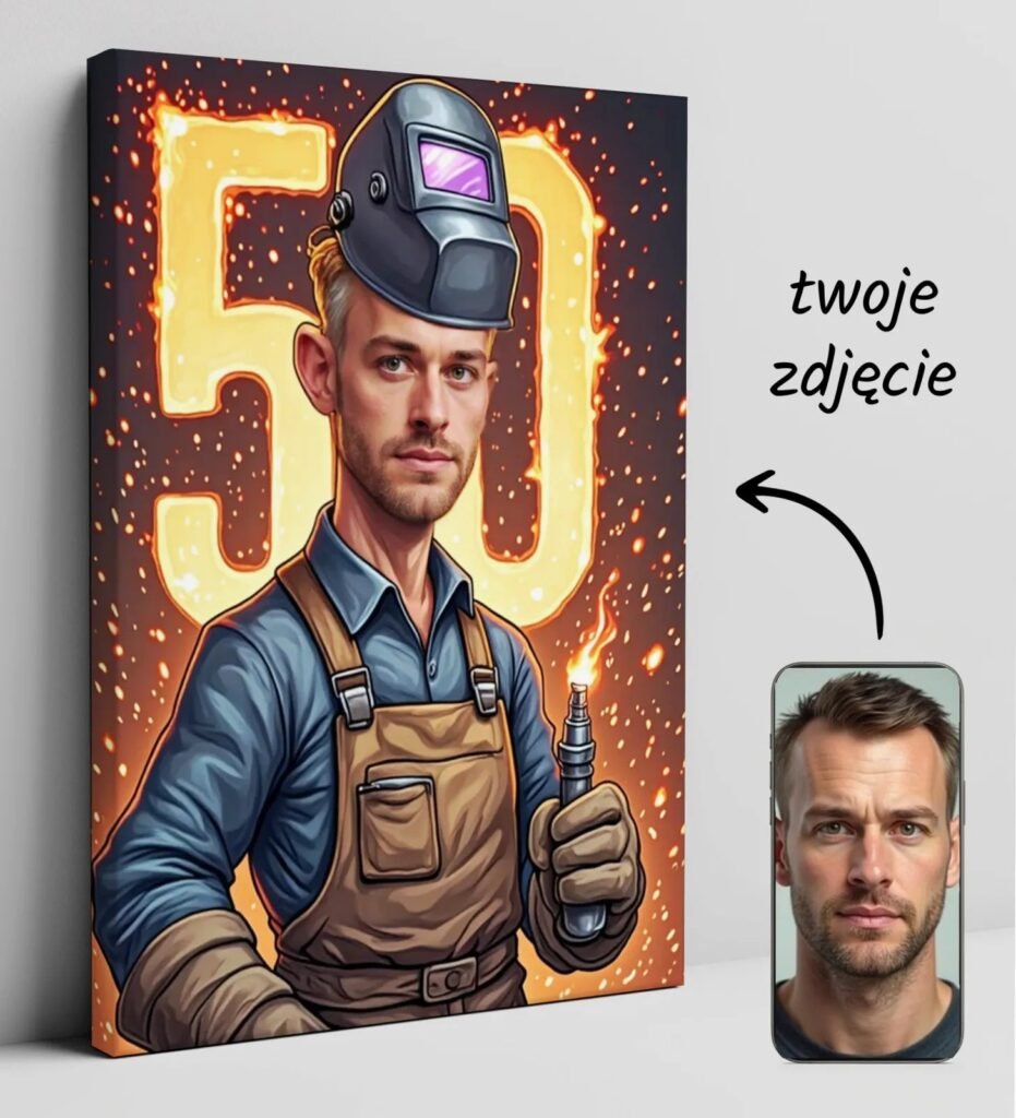 Caricature of the welder for his birthday — design gallery image 1