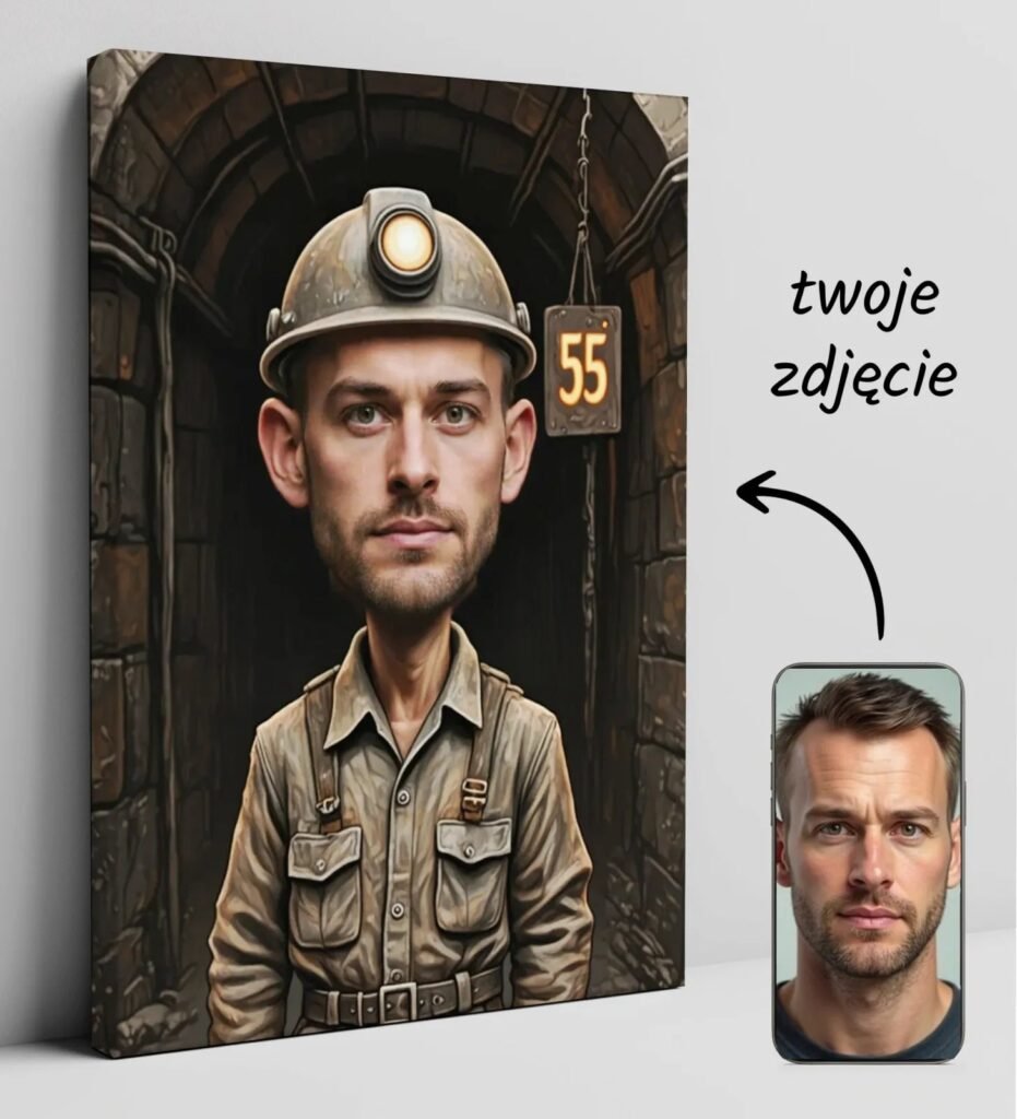 Caricature of the miner for his birthday — design gallery image 1