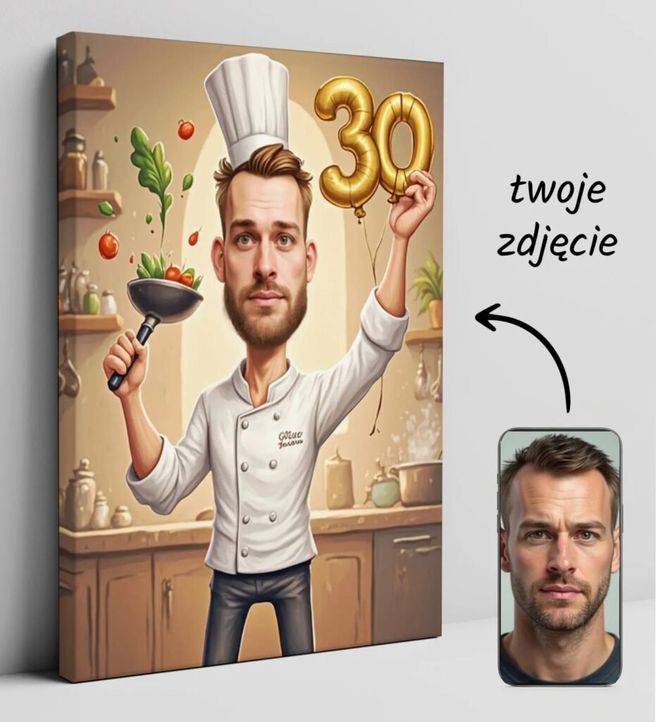 The chef's caricature - the cook for his birthday. — design gallery image 1