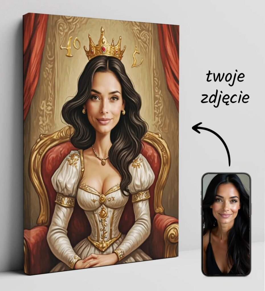 Elegant birthday painting in Renaissance style at 40tke — design gallery image 1