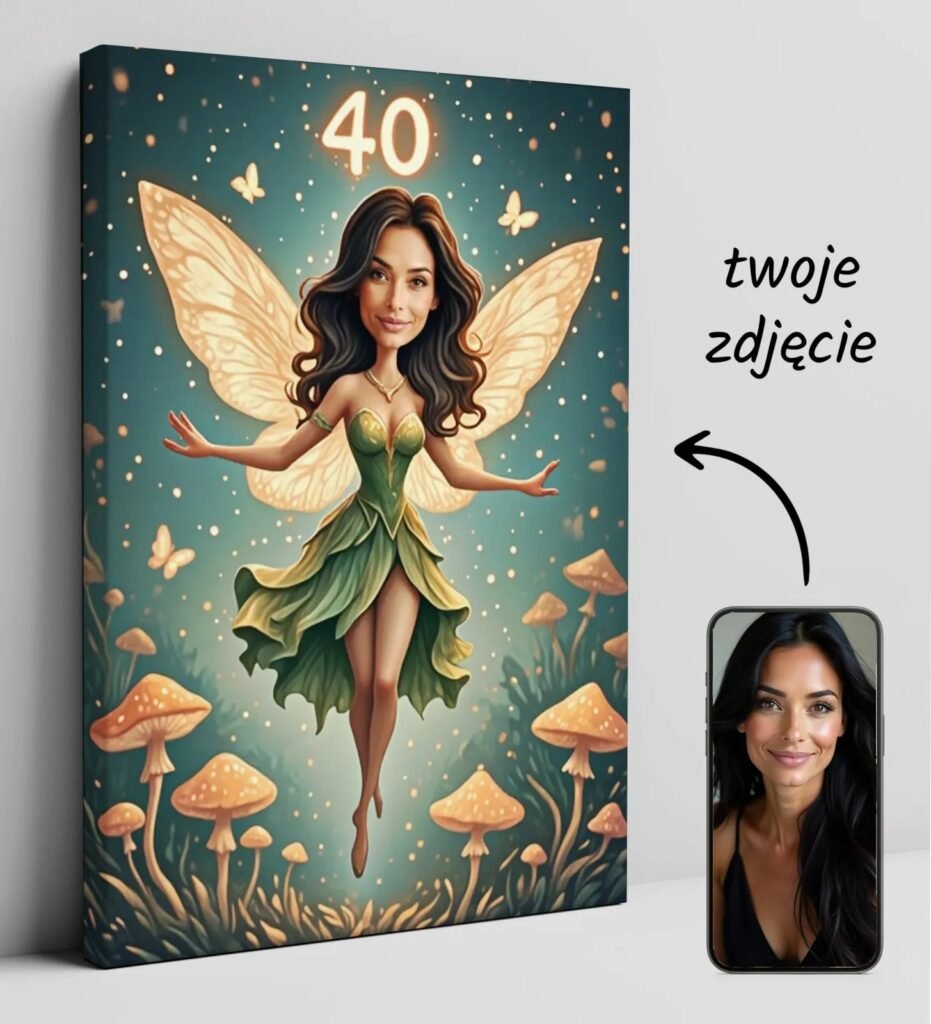 Fantastic caricature of a woman as a fairy — design gallery image 1