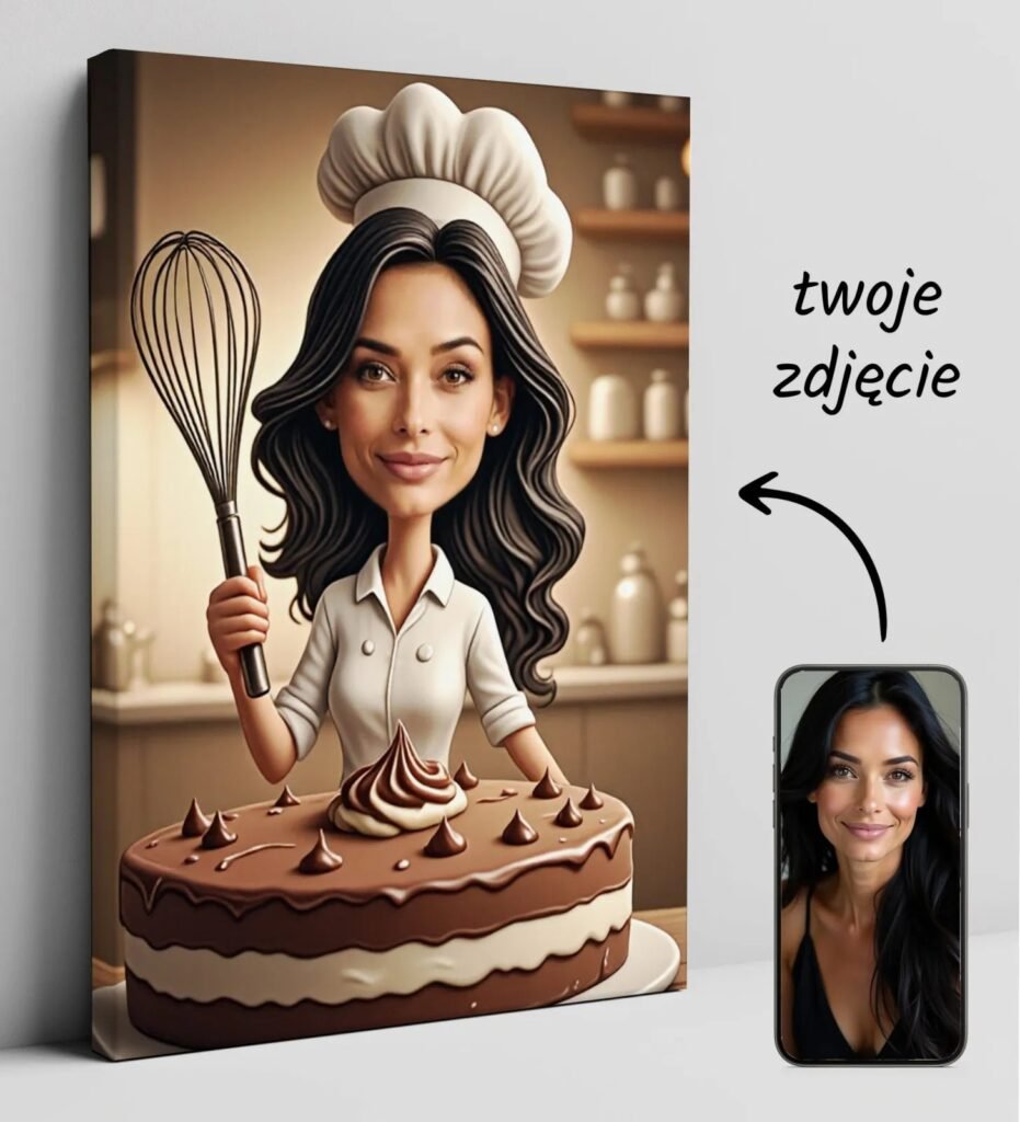 The cook's caricature for her birthday — design gallery image 1