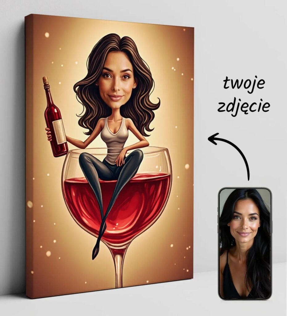 Caricature of wine lovers — design gallery image 1
