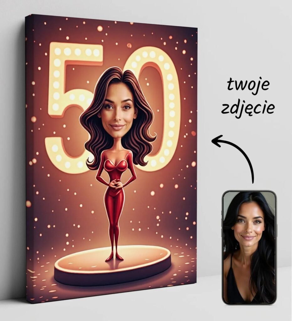 Woman's caricature on the rock star stage — design gallery image 1