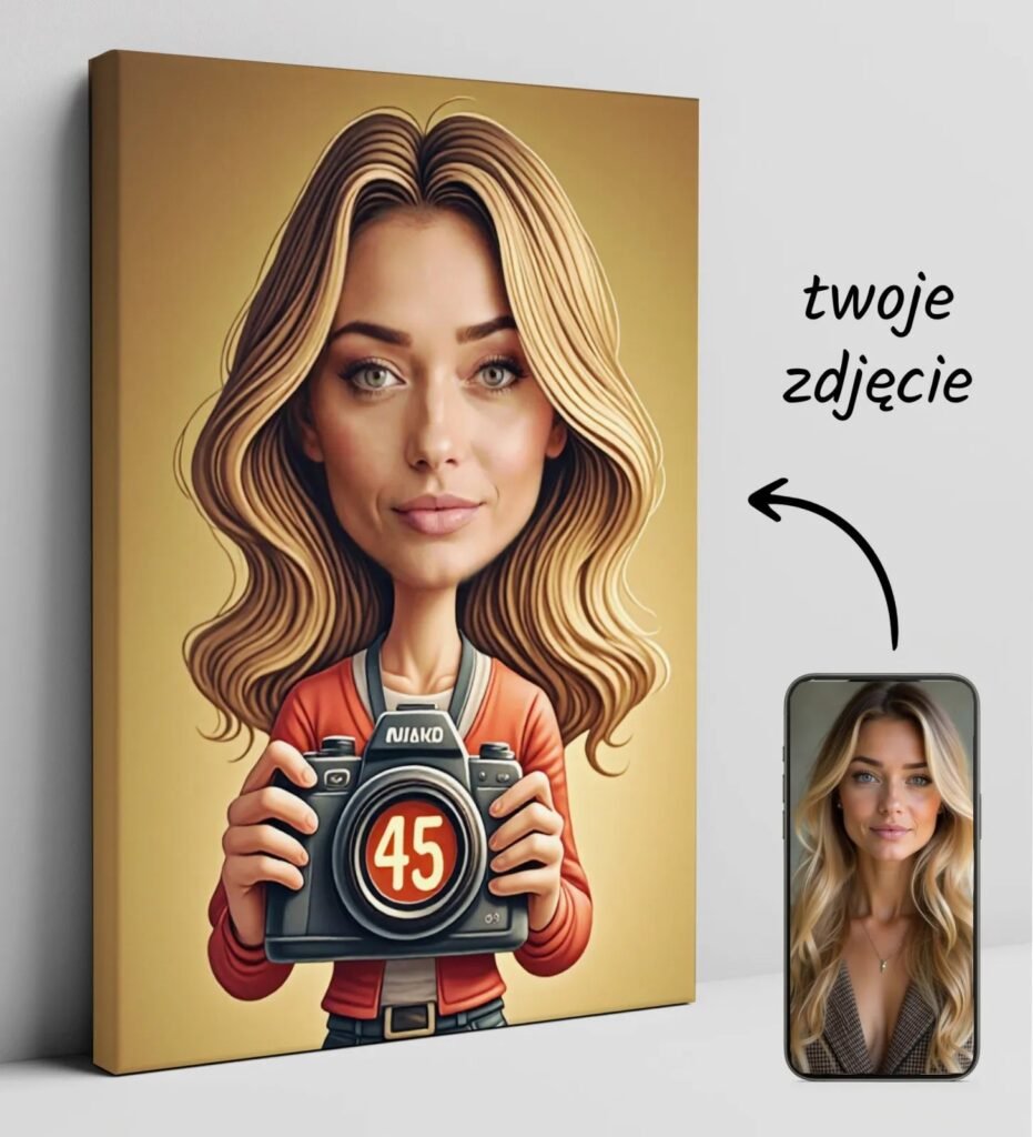 Photographer's caricature – birthday gift idea — design gallery image 1