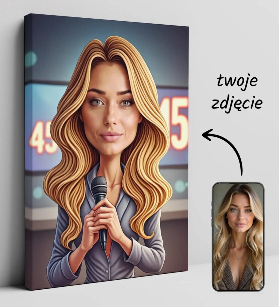 Journalist's Caricature – A Fun Birthday Gift — design gallery image 1