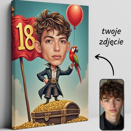 18th birthday present for the boy – pirate caricature — design gallery image 1