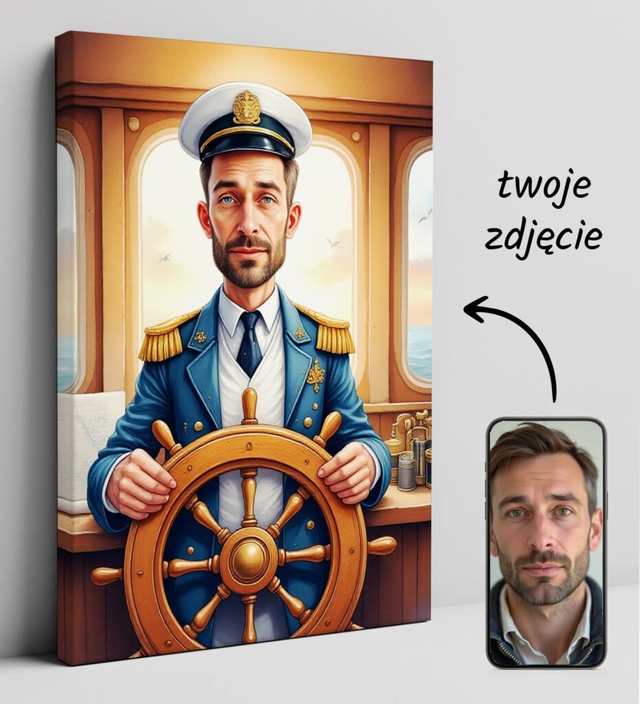 Portrait of the captain's caricature — design gallery image 1