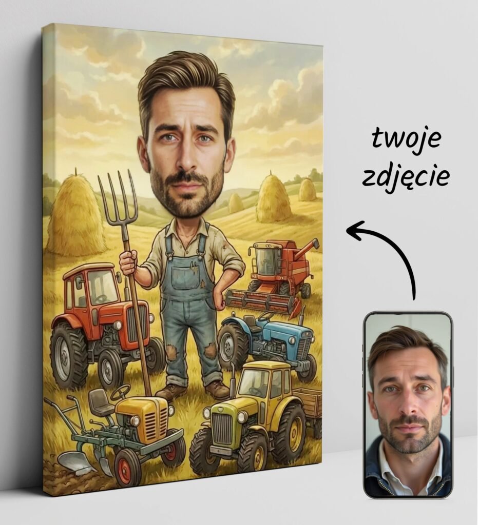 Gift idea for a farmer - caricature — design gallery image 1