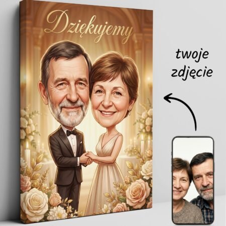 Caricature as a wedding thanks to parents — design gallery image 1