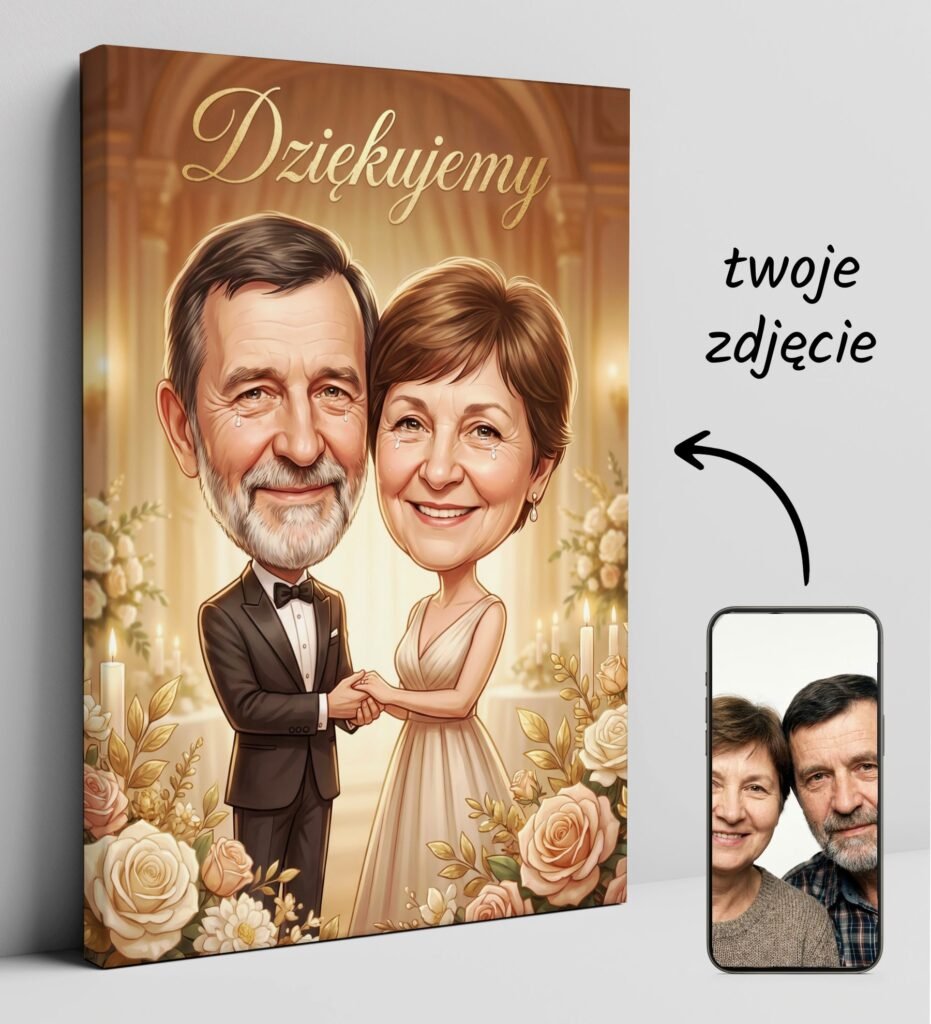 Caricature as a wedding thanks to parents — design gallery image 1