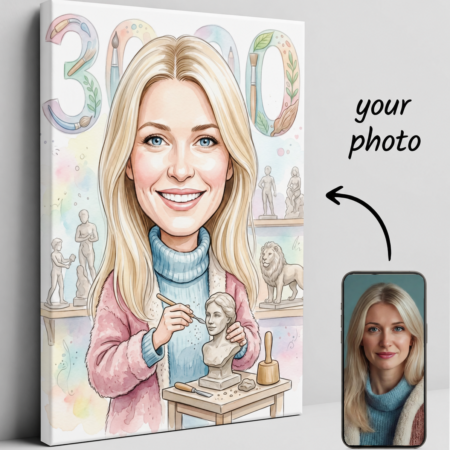 Caricature sculptor for 40th birthday – personalized gift — design gallery image 1